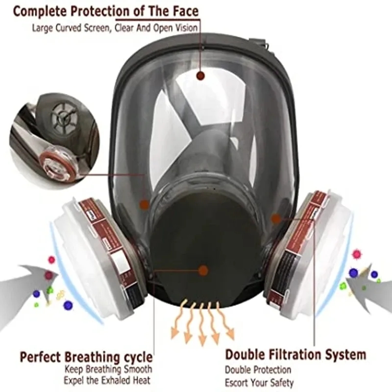 Kn95 Respirator Mask - Maschera Antigas a Pieno Facciale di