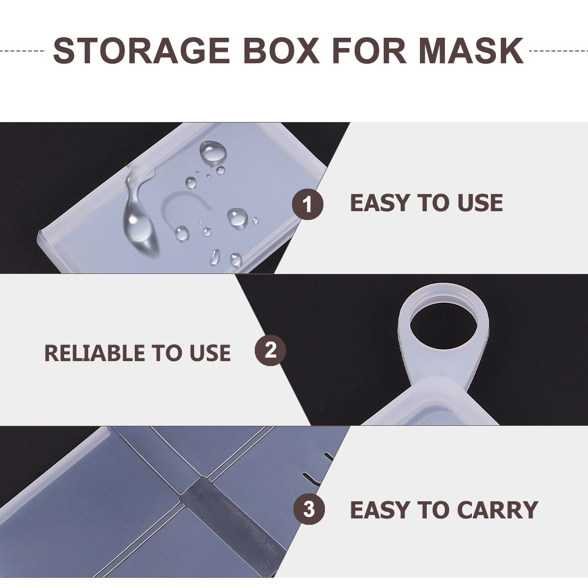 2 scatole piatte in silicone p - Face Mask Storage Box recensione e prezzo