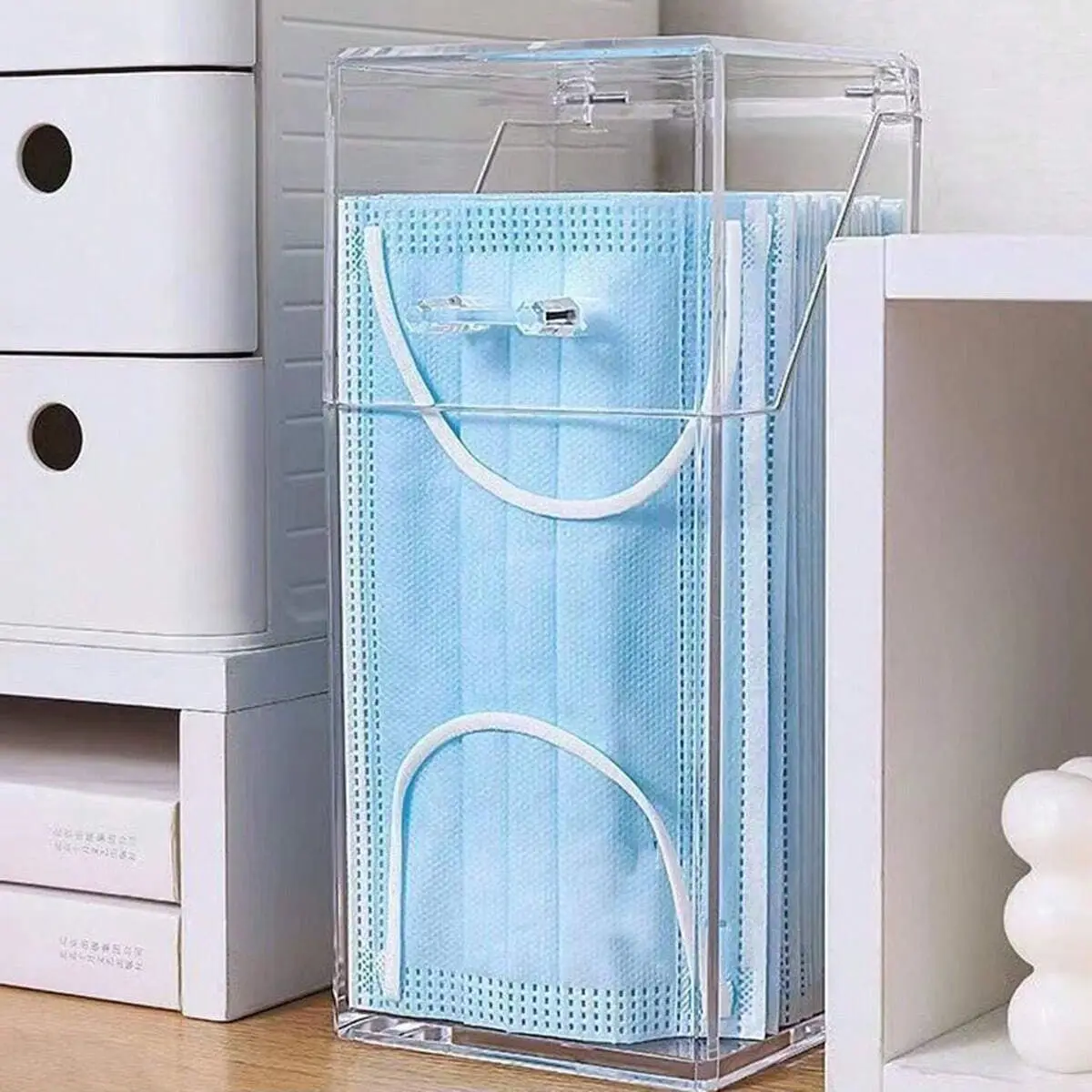 1/2 pezzi-Scatola portaoggetti - Face Mask Storage Box recensione e prezzo